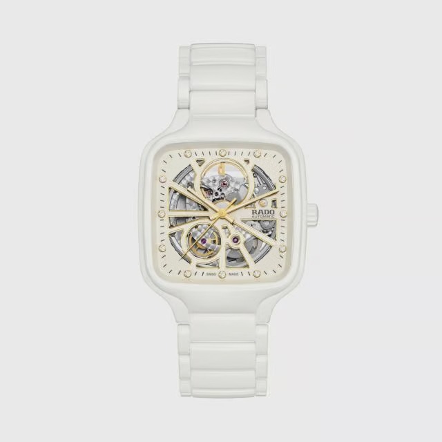 Designer Watch True Square Automatic Open Heart White