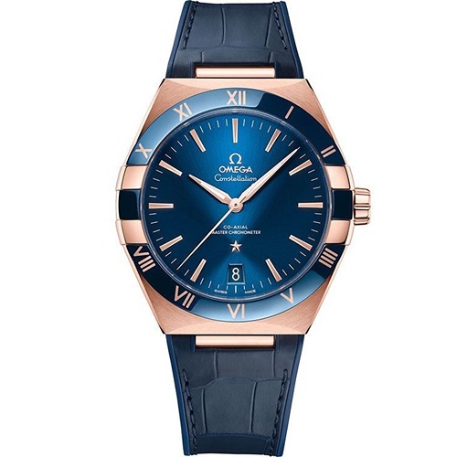 Luxury Watch constellation co axial master chronometer 41 mm Rose Gold Blue