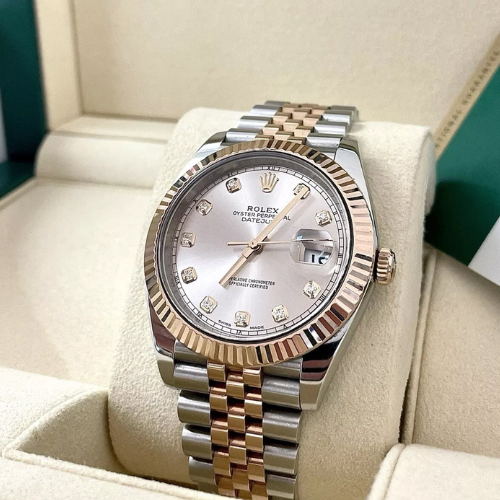 Luxury Datejust Two Tone Rose Gold Diamond