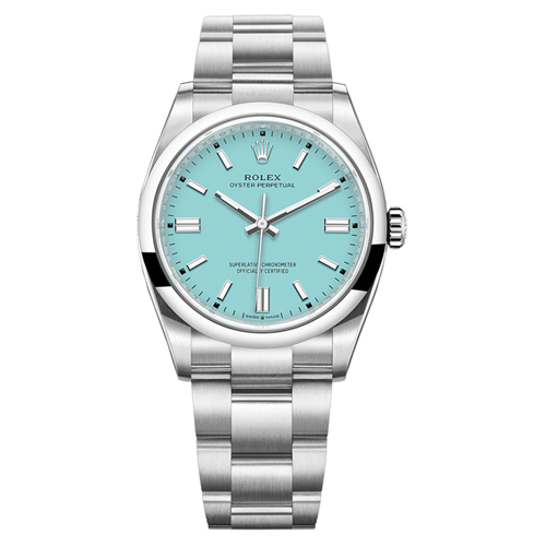 Luxury Watch oyster perpetual turquoise blue dial 279