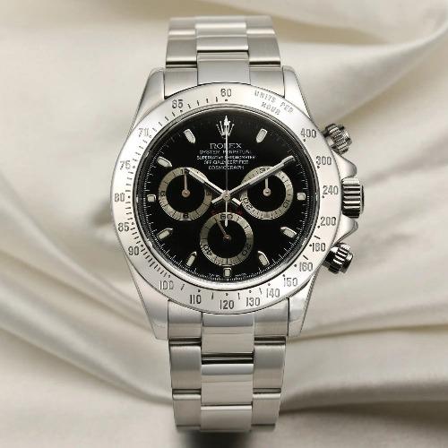 Luxury Daytona Silver Black Dial Men Watch