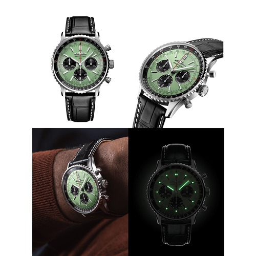 Luxury Watch Stylish Navitimer B01 Black Green