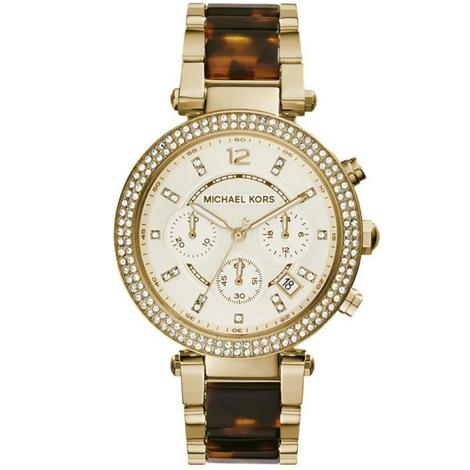 Designer Watch Yellow Gold-Plated Chronograph Watch Mk568